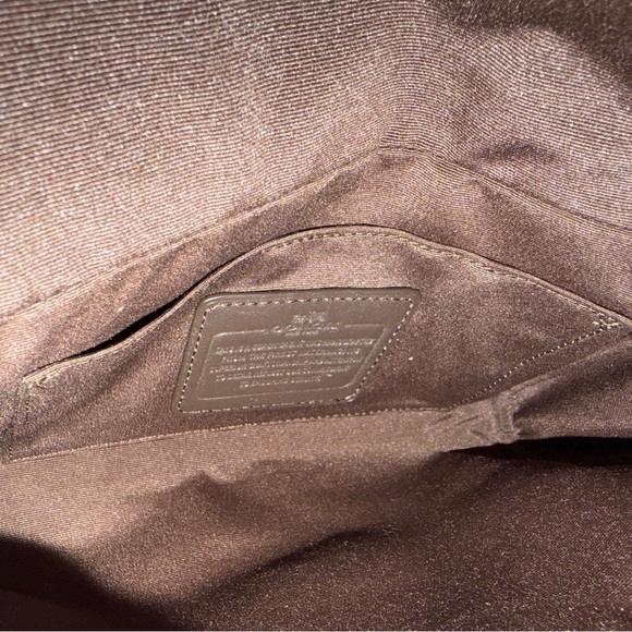 Coach Embossed Snake Print Crossbody Handbag, Tan & Brown - Picture 10 of 10